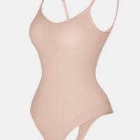 Stefanie - Seamless Bodysuit String with Spaghetti Shoulder Straps