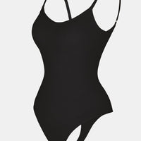 Stefanie - Seamless Bodysuit String with Spaghetti Shoulder Straps