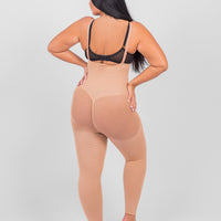 Dhalia - Knee-Length Full Body Shaper with Removable Shoulder Straps
