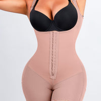 Felicia Short Powernet® - Breathable Latex Body with Open Bust, Tummy Control, and Firm Compression Shapewear.