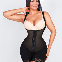 Felicia Short Powernet® - Breathable Latex Body with Open Bust, Tummy Control, and Firm Compression Shapewear.