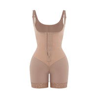 Felicia Short Powernet® - Breathable Latex Body with Open Bust, Tummy Control, and Firm Compression Shapewear.
