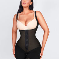 Felicia Short Powernet® - Breathable Latex Body with Open Bust, Tummy Control, and Firm Compression Shapewear.