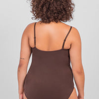 Florence - Seamless Bodysuit Brief with Spaghetti Shoulder Straps