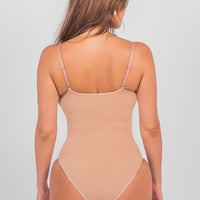 Florence - Seamless Bodysuit Brief with Spaghetti Shoulder Straps