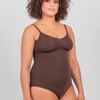 Florence - Seamless Bodysuit Brief with Spaghetti Shoulder Straps