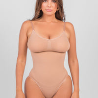 Florence - Seamless Bodysuit Brief with Spaghetti Shoulder Straps