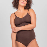 Florence - Seamless Bodysuit Brief with Spaghetti Shoulder Straps