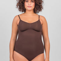 Florence - Seamless Bodysuit Brief with Spaghetti Shoulder Straps