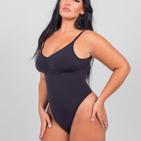 Isabella - String Bodysuit with Open Rug Design