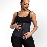 Jasmine - Waist Trainer - Latex Corset with Hooks - 25 Steel Bones