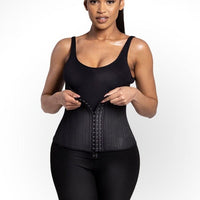 Jasmine - Waist Trainer - Latex Corset with Hooks - 25 Steel Bones