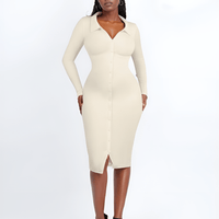 Raven - Seamless Shaping Long Sleeve Dress