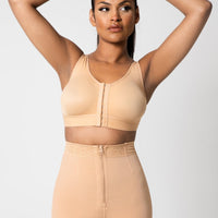 Rose - Butt Lifter with Front Zipper - Lace Edge - Smooth Belly