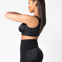 Rose - Butt Lifter with Front Zipper - Lace Edge - Smooth Belly