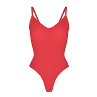 Stefanie - Seamless Bodysuit String with Spaghetti Shoulder Straps