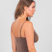 Stefanie - Seamless Bodysuit String with Spaghetti Shoulder Straps