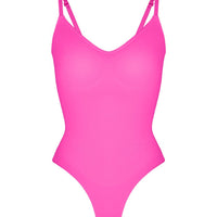 Stefanie - Seamless Bodysuit String with Spaghetti Shoulder Straps