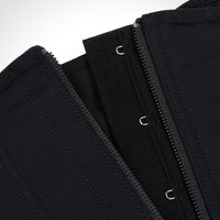 Tara - Waist Trainer with Zipper and Hooks - 9 Steel Boning