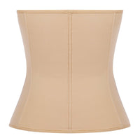 Tara - Waist Trainer with Zipper and Hooks - 9 Steel Boning
