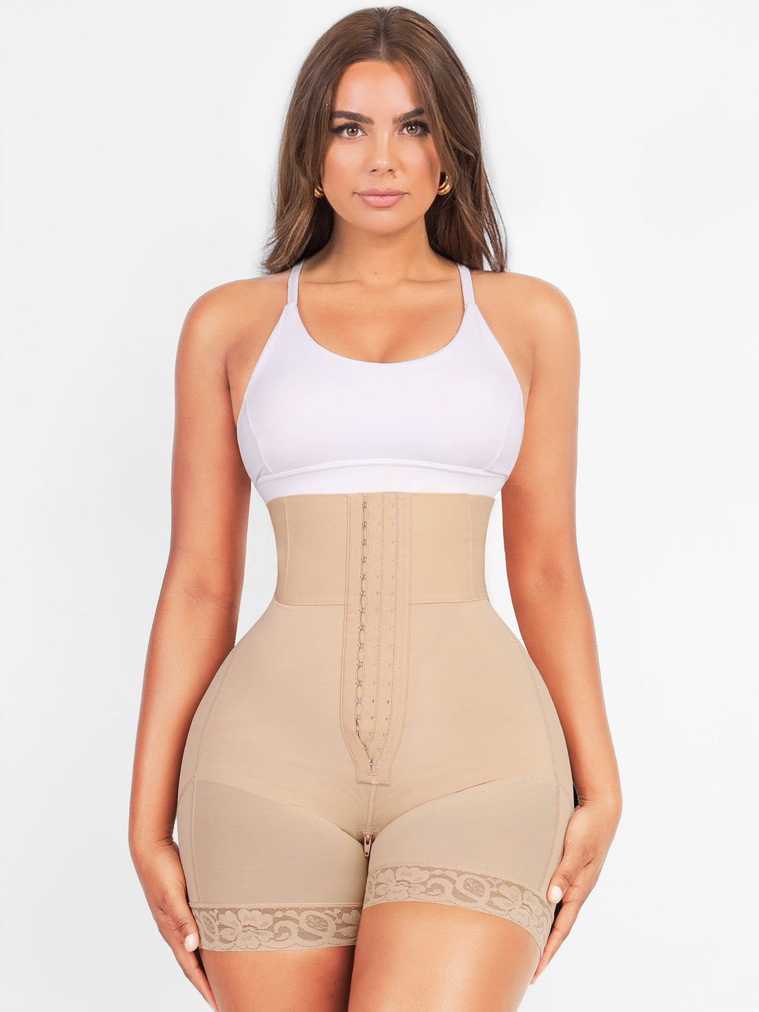 Valentina 2.0 - High-Waisted Body Shaper with 3 Rows of Hooks and Boning