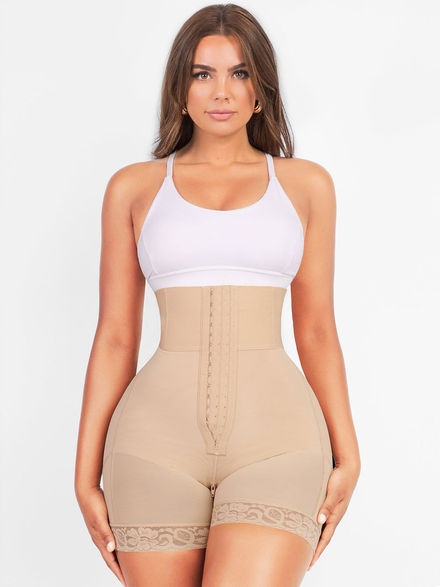 Valentina 2.0 - High-Waisted Body Shaper with 3 Rows of Hooks and Boning