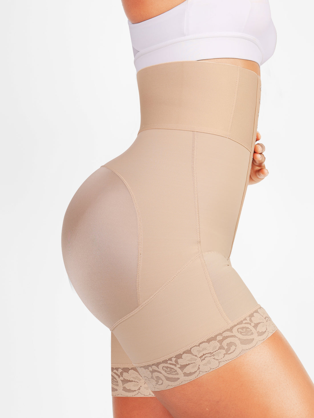 Valentina 2.0 - High-Waisted Body Shaper with 3 Rows of Hooks and Boning