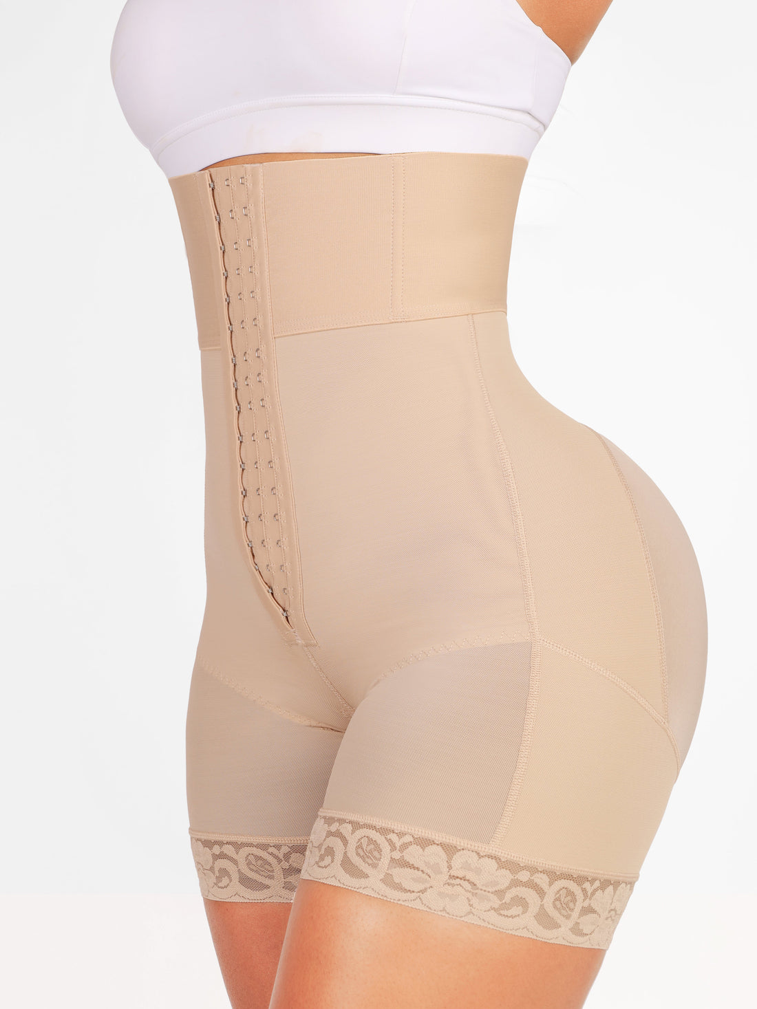 Valentina 2.0 - High-Waisted Body Shaper with 3 Rows of Hooks and Boning