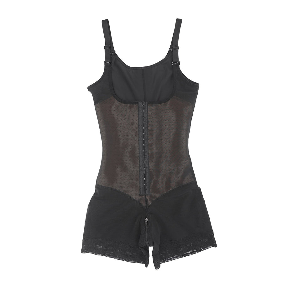 Felicia Short Powernet® - Breathable Latex Body with Open Bust, Tummy Control, and Firm Compression Shapewear.