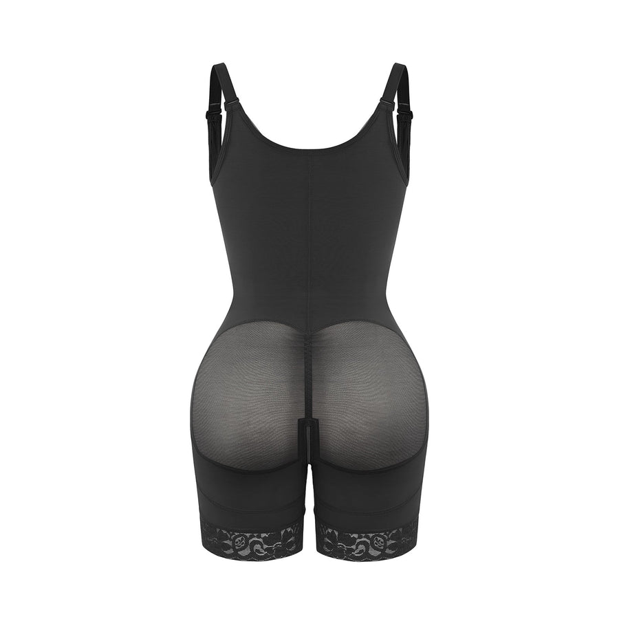 Felicia Short Powernet® - Breathable Latex Body with Open Bust, Tummy Control, and Firm Compression Shapewear.