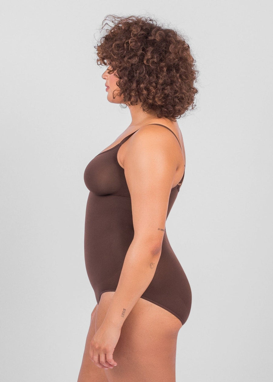 Florence - Seamless Bodysuit Brief with Spaghetti Shoulder Straps