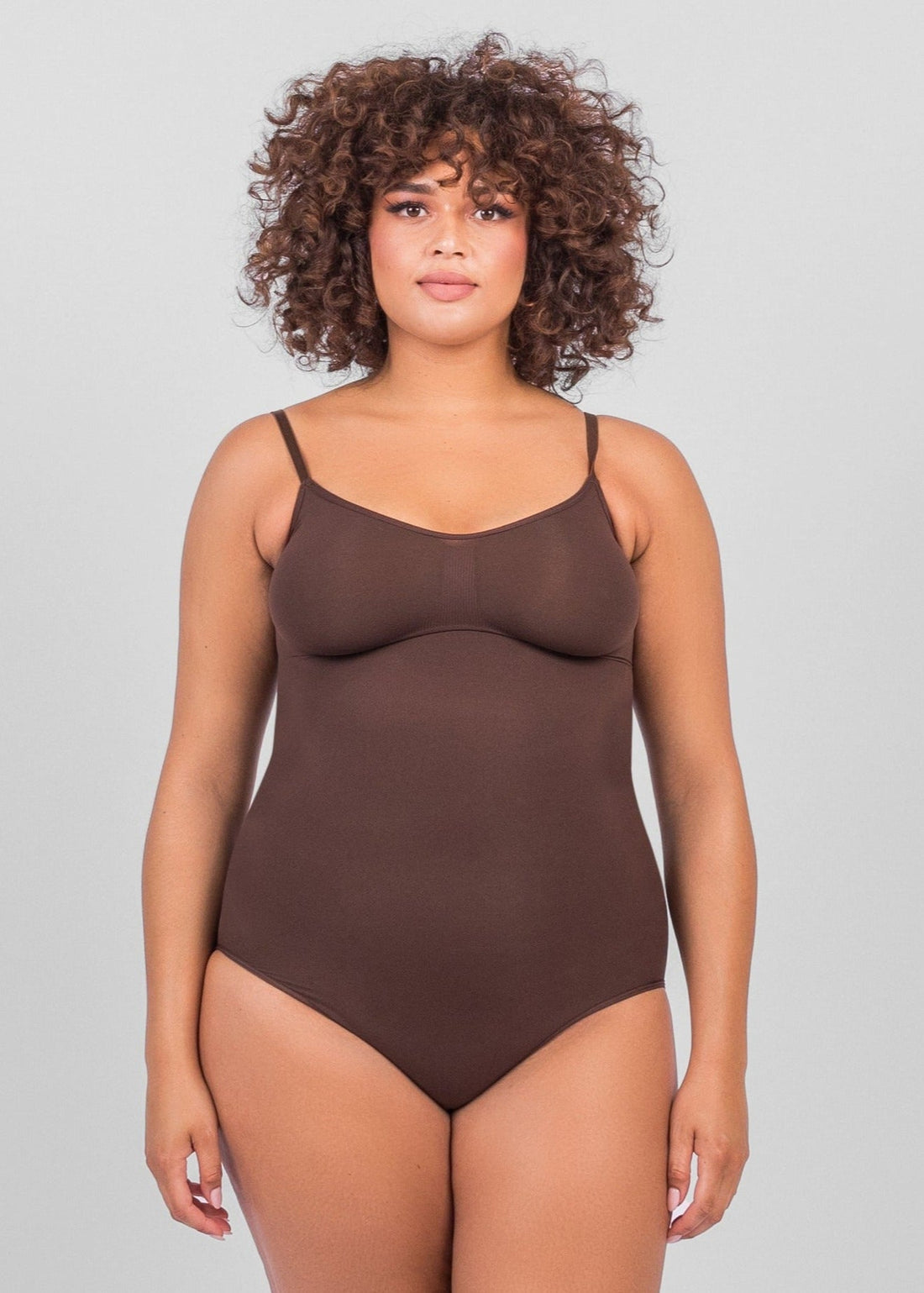 Florence - Seamless Bodysuit Brief with Spaghetti Shoulder Straps