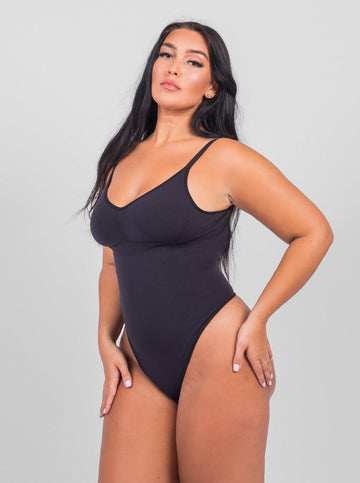 Isabella - String Bodysuit with Open Rug Design
