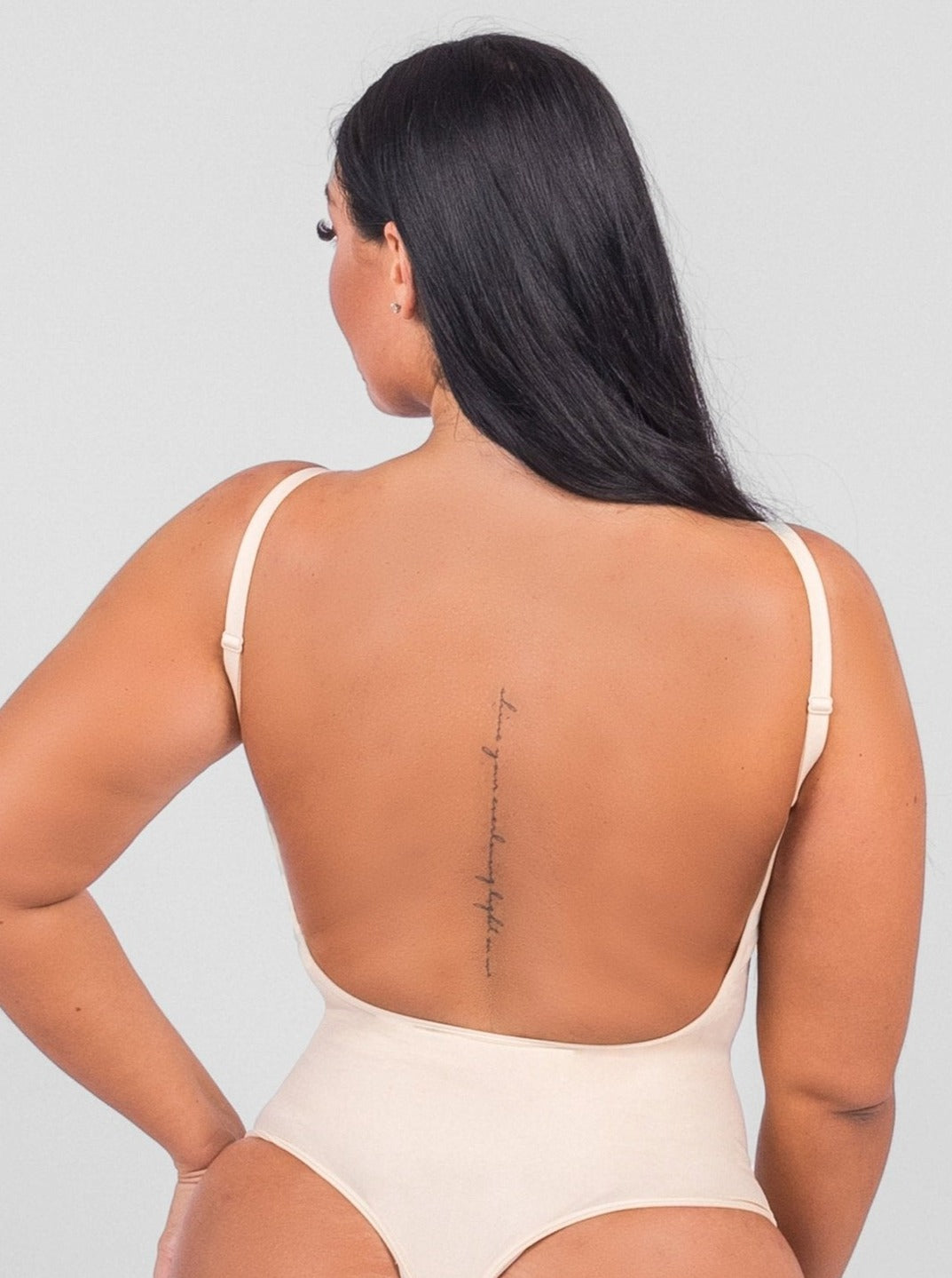 Isabella - String Bodysuit with Open Rug Design