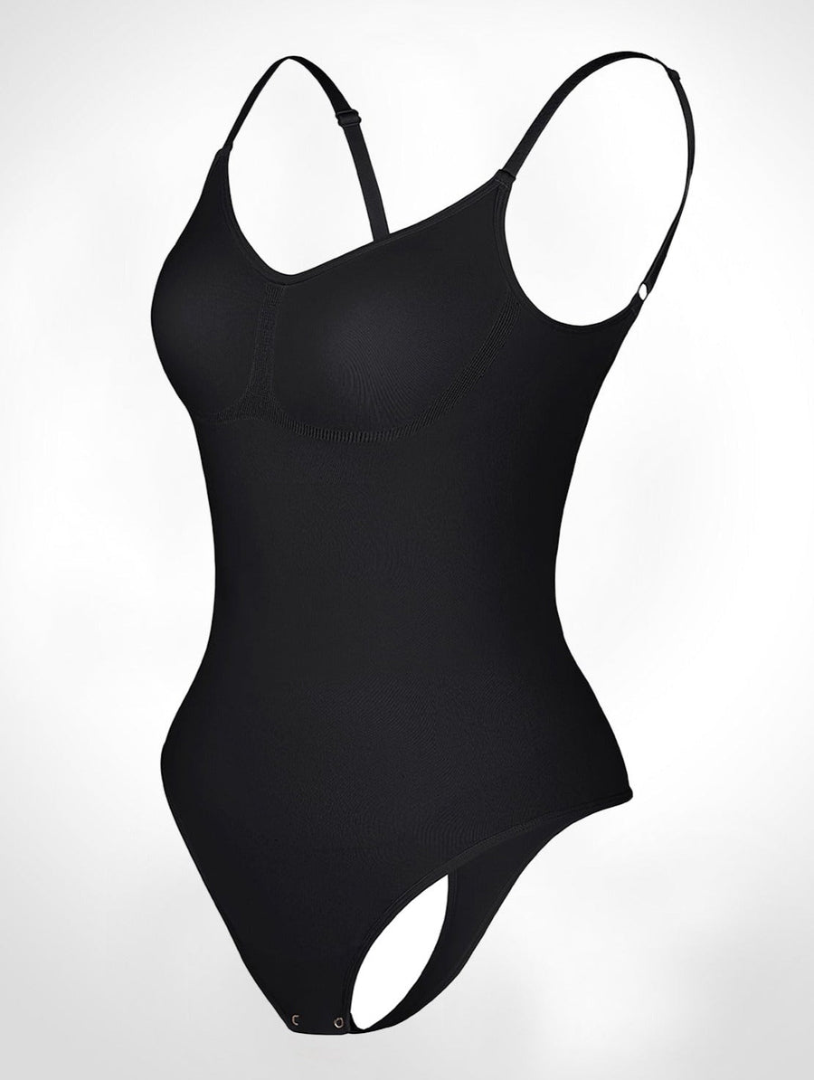 Isabella - String Bodysuit with Open Rug Design