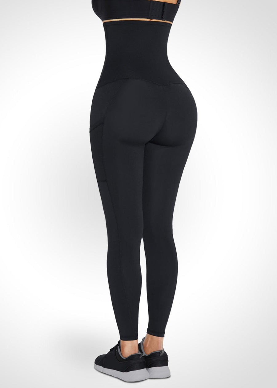 Kim - Leggings with Extra High Waist and Double Pockets