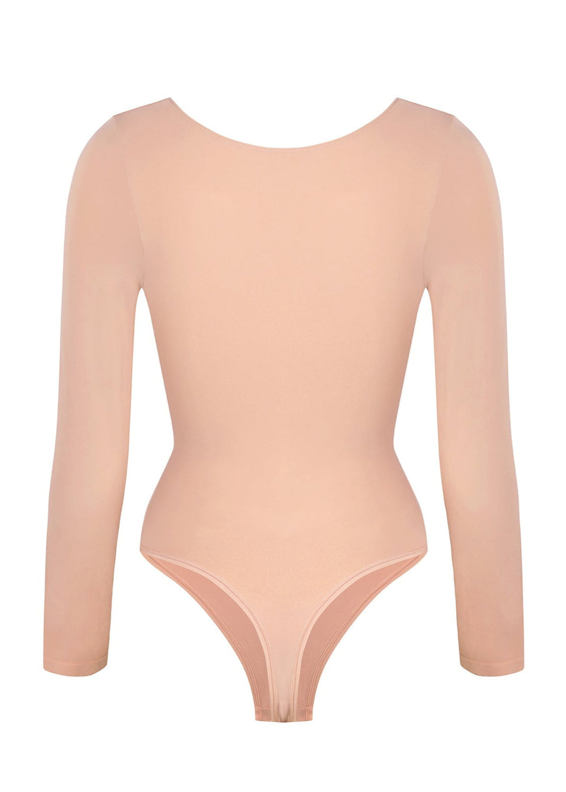 Marcella - Seamless Long Sleeve Bodysuit with Thong, Bust Support & Tummy Control