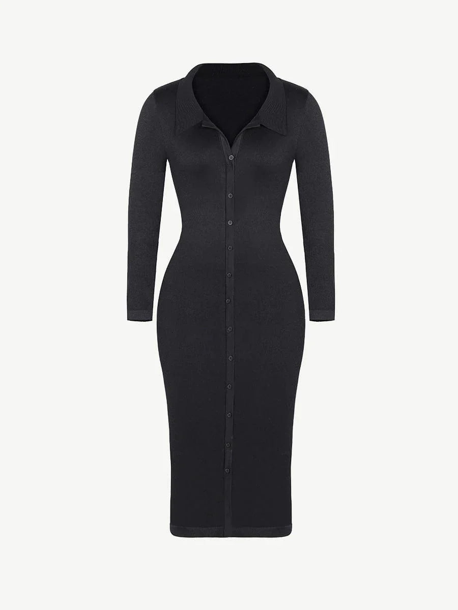 Raven - Seamless Shaping Long Sleeve Dress