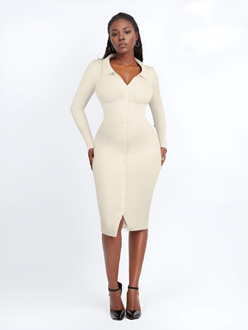 Raven - Seamless Shaping Long Sleeve Dress