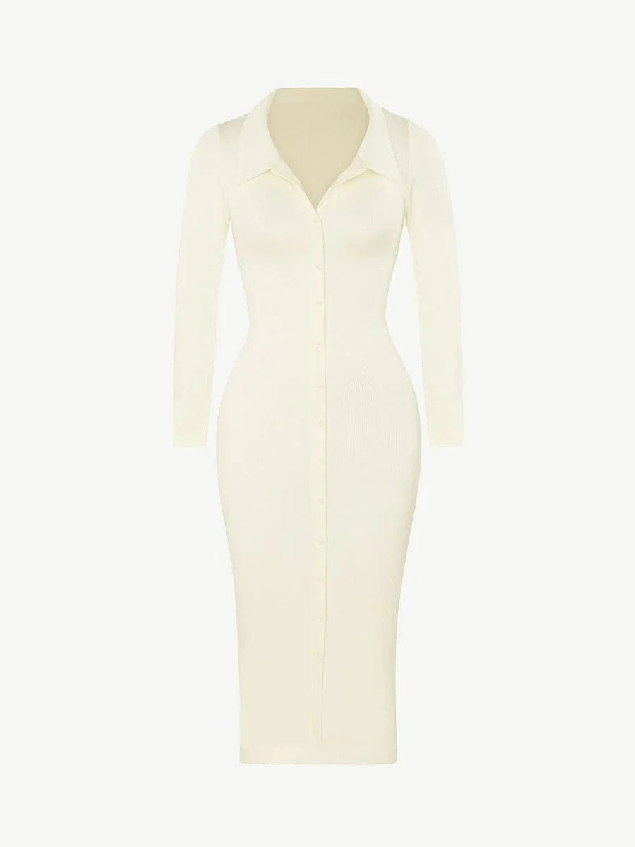Raven - Seamless Shaping Long Sleeve Dress