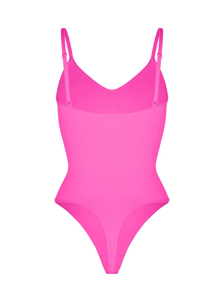Stefanie - Seamless Bodysuit String with Spaghetti Shoulder Straps