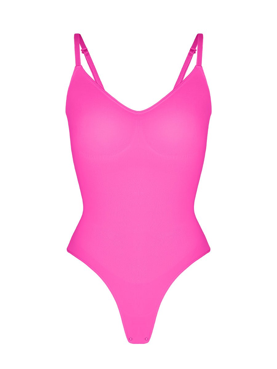 Stefanie - Seamless Bodysuit String with Spaghetti Shoulder Straps