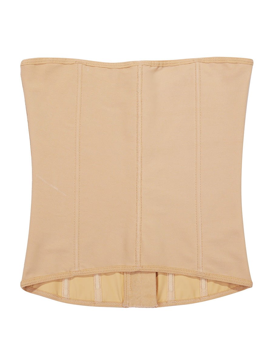 Tara - Waist Trainer with Zipper and Hooks - 9 Steel Boning