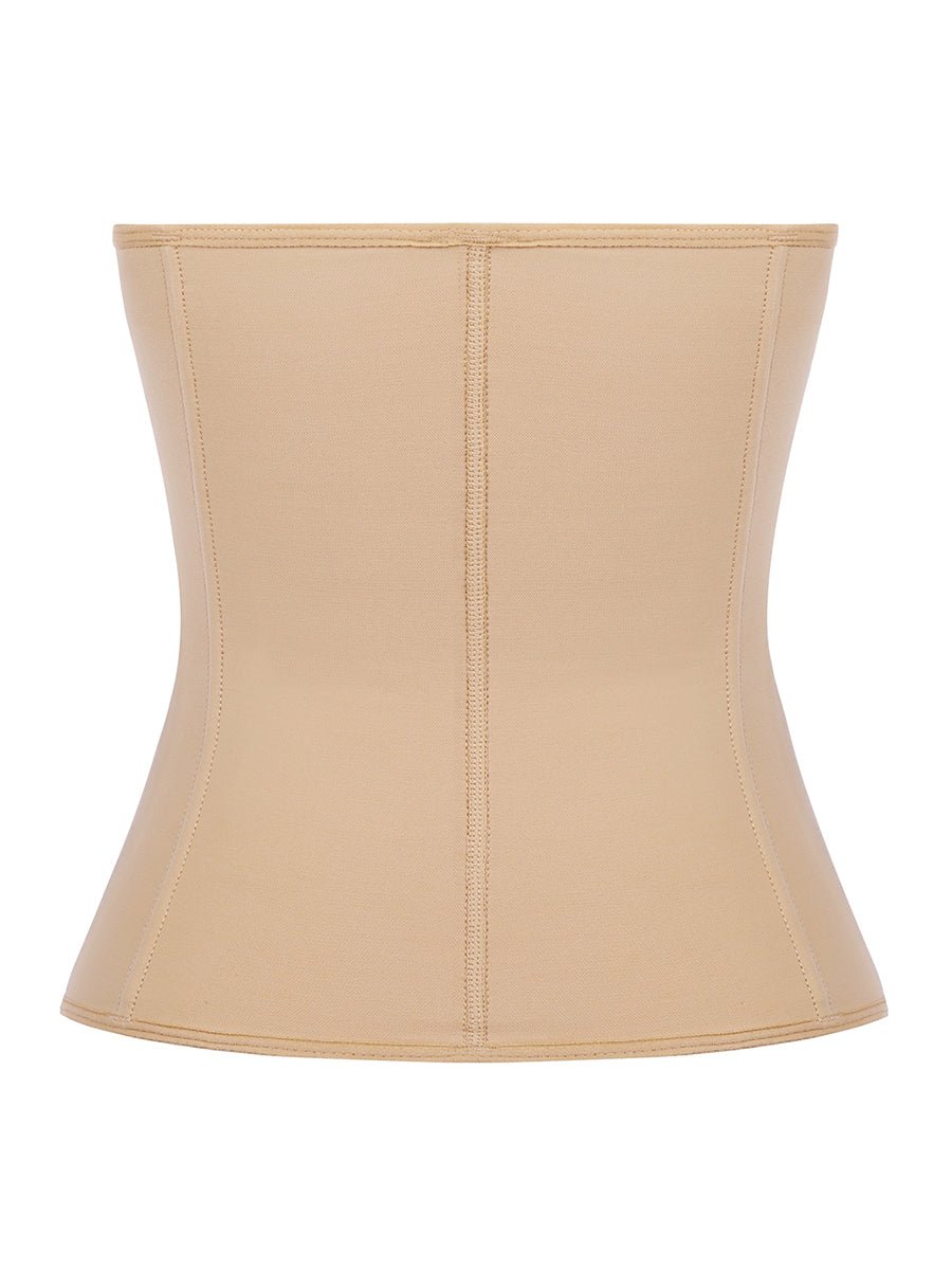 Tara - Waist Trainer with Zipper and Hooks - 9 Steel Boning
