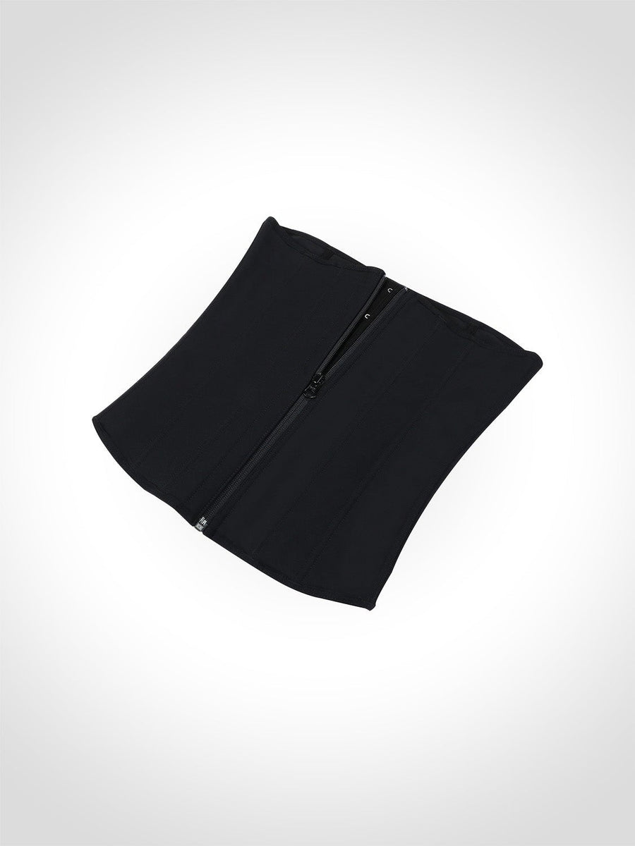 Tara - Waist Trainer with Zipper and Hooks - 9 Steel Boning