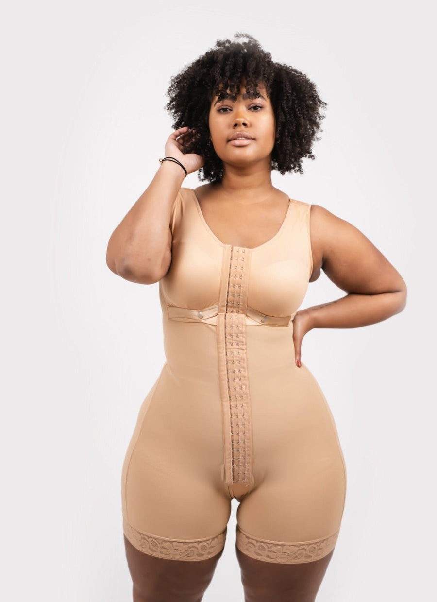 Tess - Long Body Shapewear with Hooks - Seamless