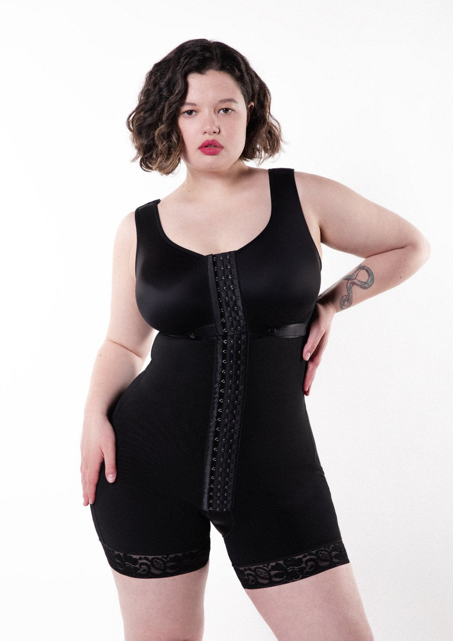 Tess - Long Body Shapewear with Hooks - Seamless