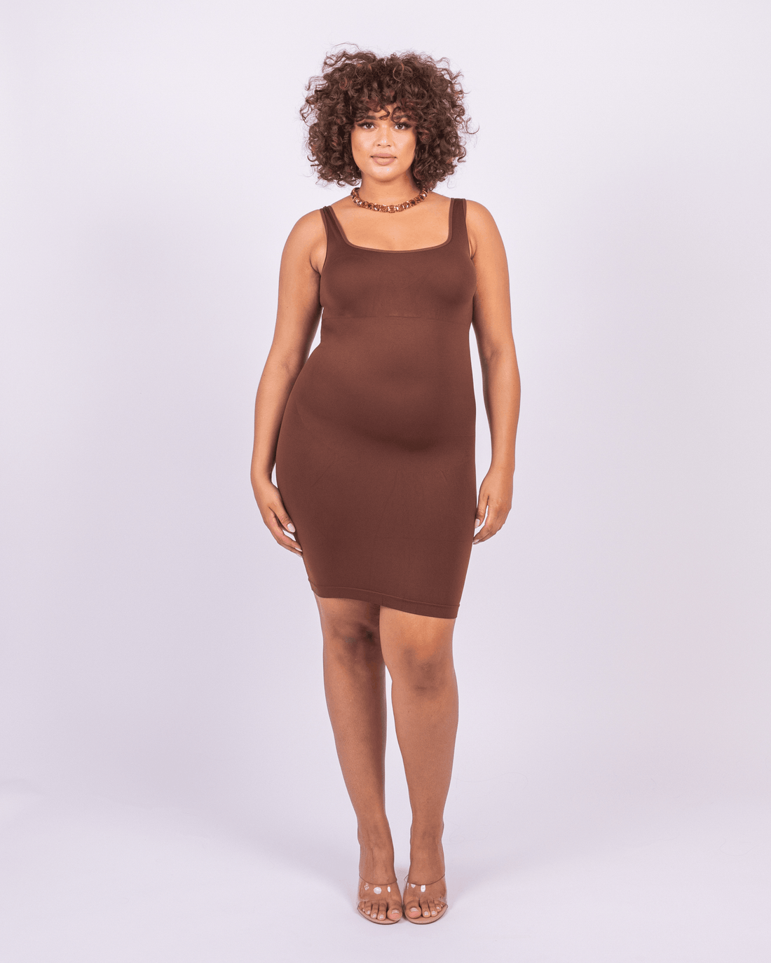 Valencia - Shaper Mini Dress Square Neck