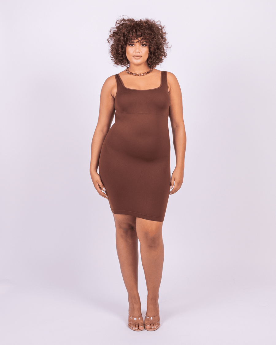 Valencia - Shaper Mini Dress Square Neck