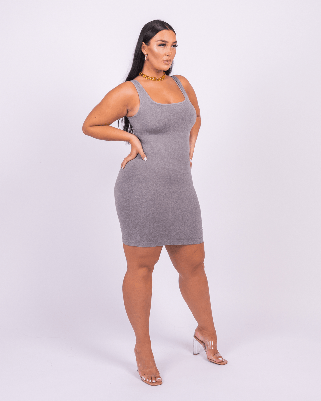 Valencia - Shaper Mini Dress Square Neck